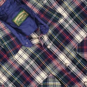 Vintage Northern Trails Shirt Mens Medium Plaid Flannel Quilted Lined 70s Tartan